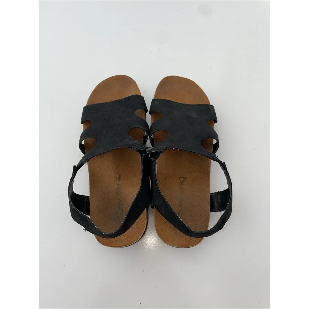 BEARPAW Wilma Black II 2213W Cork Fashion Suede Sandals Size 7 US - Picture 1 of 7